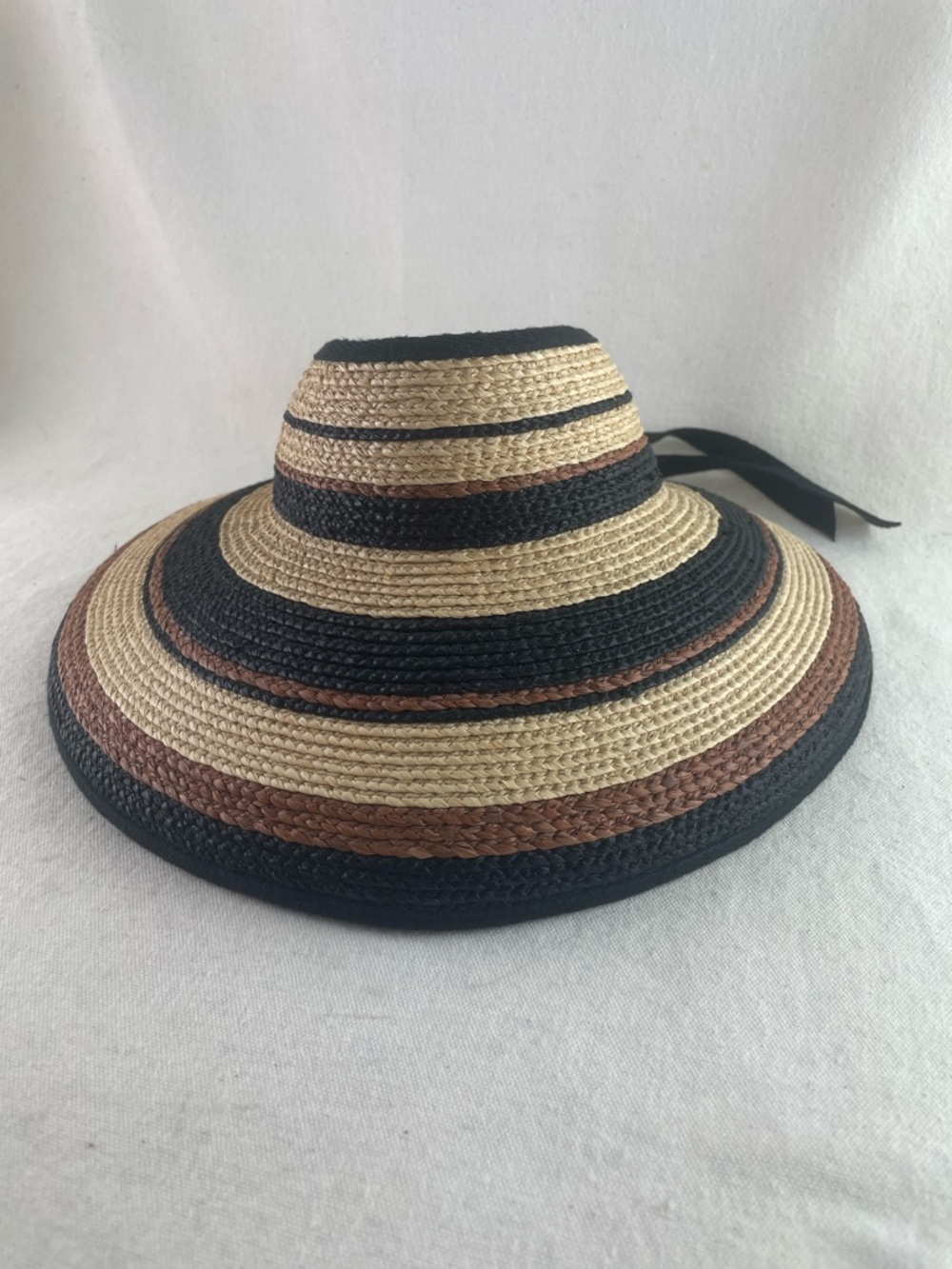 Helen Kaminski Striped Straw Visor Hat